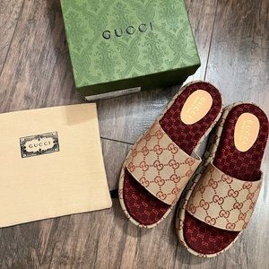 Gucci platform slides